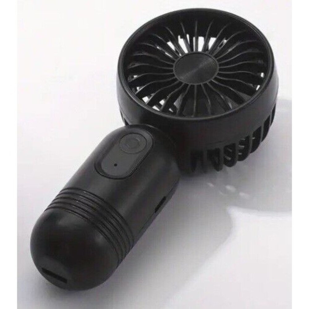 Mini (Portable Fan)-(Rechargeable)-(USB)-(3 Speeds)-(Black)-(New)-$10.00